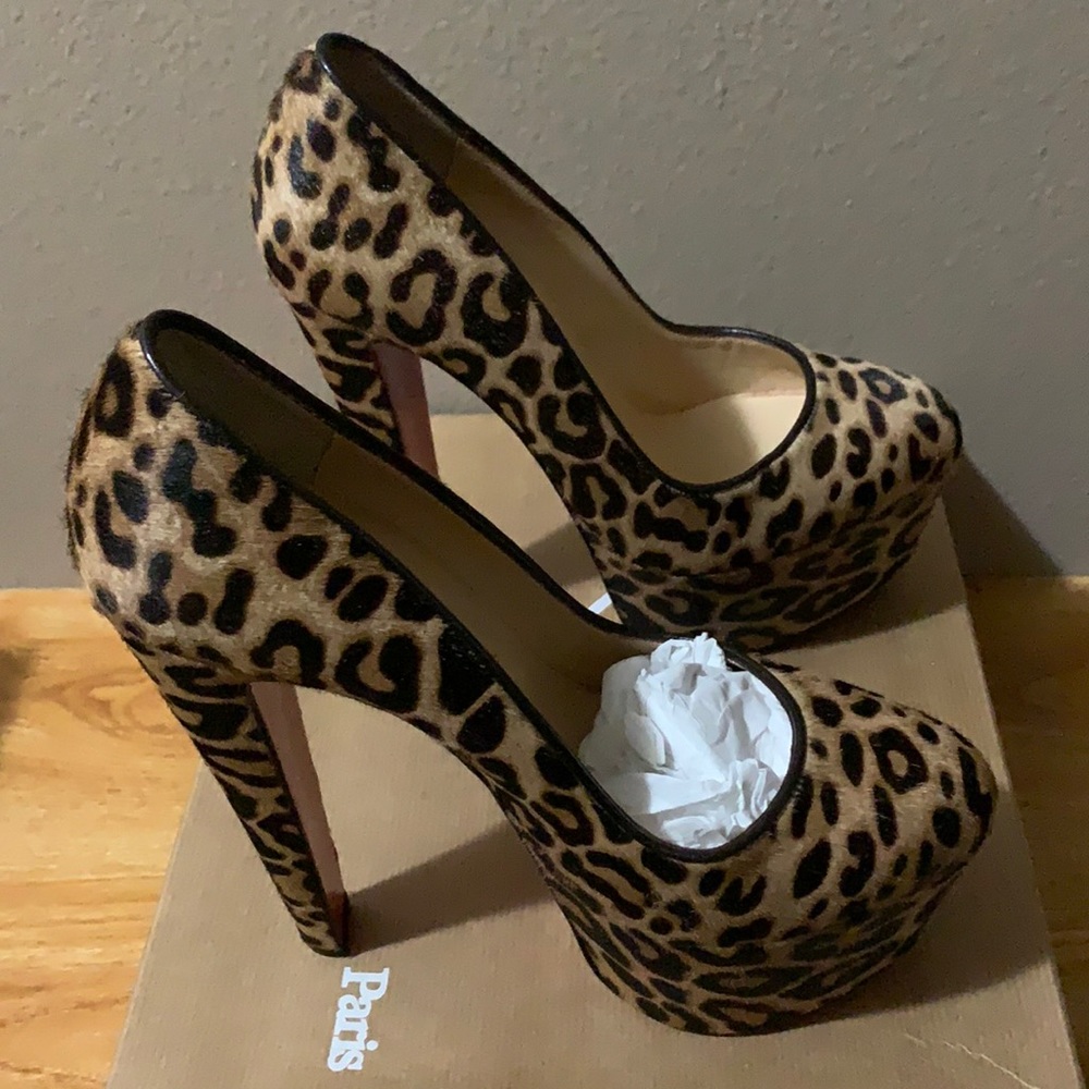 Christian Louboutin Alta Vicky Pony Jaguar 38.5